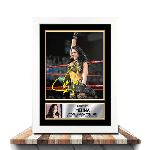 Melina Wrestling printed autograph poster print