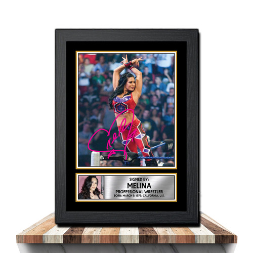 Melina Wrestling printed autograph poster print