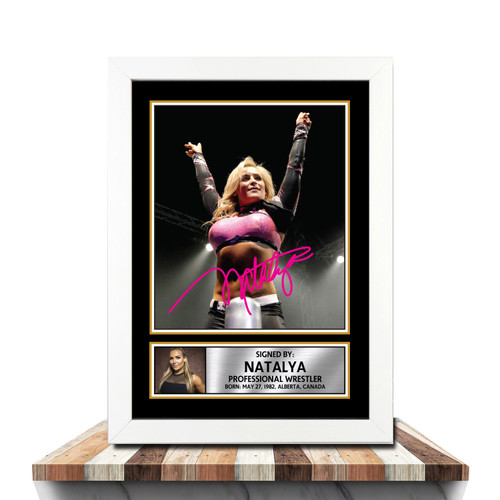 Natalya Wrestling printed autograph poster print