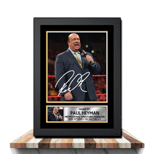 Paul Heyman Wrestling printed autograph poster print