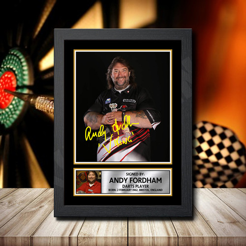 Andy Fordham printed autograph poster print