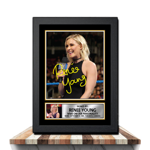 Renee Young Wrestling printed autograph poster print