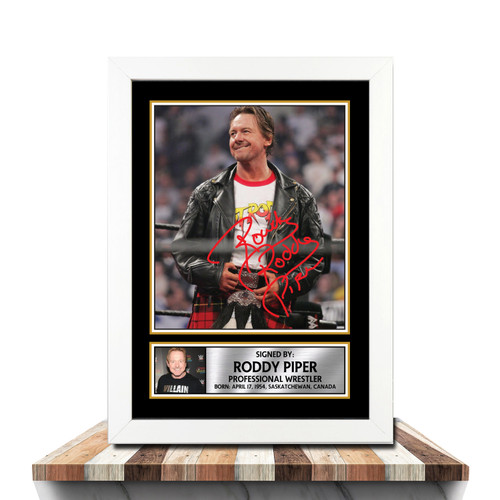 Rowdy Roddy Piper Wrestling printed autograph poster print