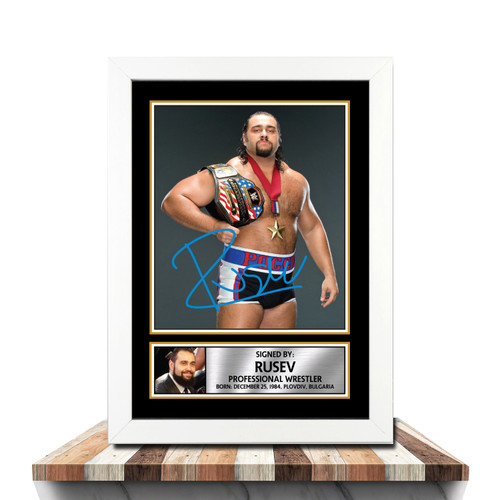 Rusev Wrestling printed autograph poster print