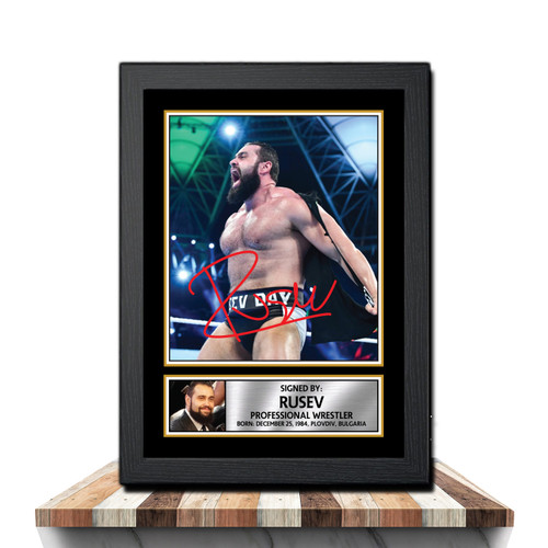 Rusev Wrestling printed autograph poster print