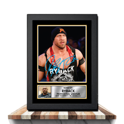 Ryback Wrestling printed autograph poster print