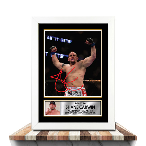 Shane Carwin Wrestling printed autograph poster print