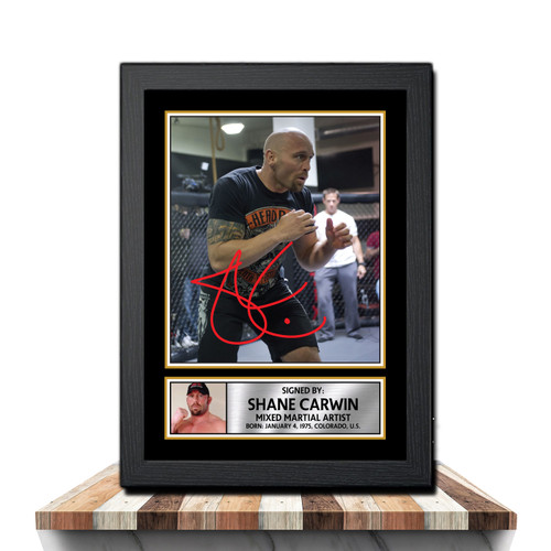 Shane Carwin Wrestling printed autograph poster print