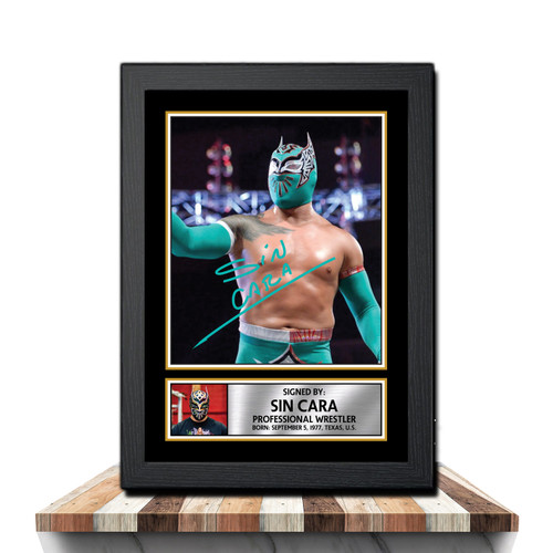 Sin Cara Wrestling printed autograph poster print