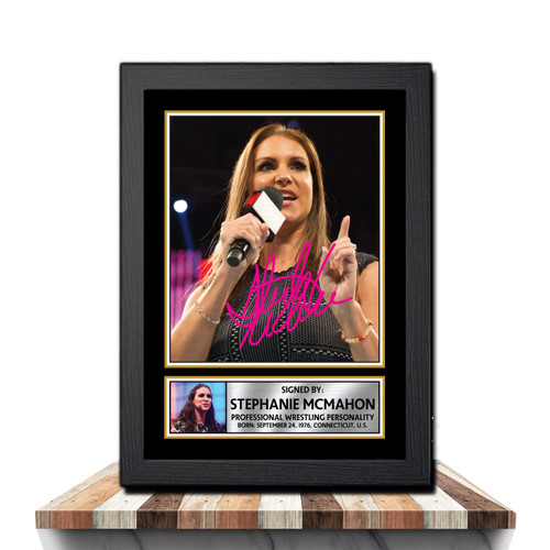 Stephanie McMahon Wrestling printed autograph poster print
