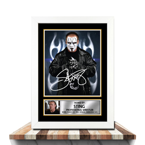 Sting Wrestling printed autograph poster print