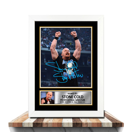 Stone Cold Wrestling printed autograph poster print