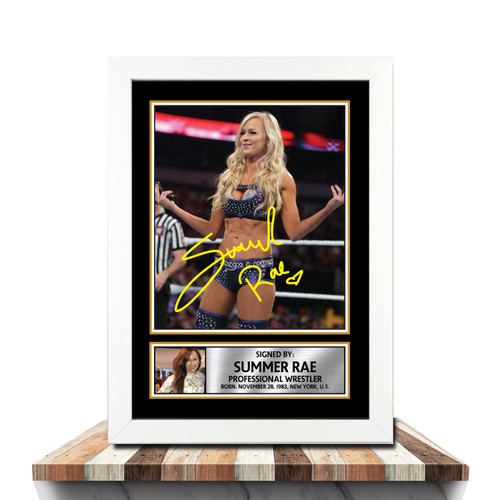 Summer Rae Wrestling printed autograph poster print