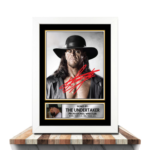 The Undertaker Wrestling printed autograph poster print