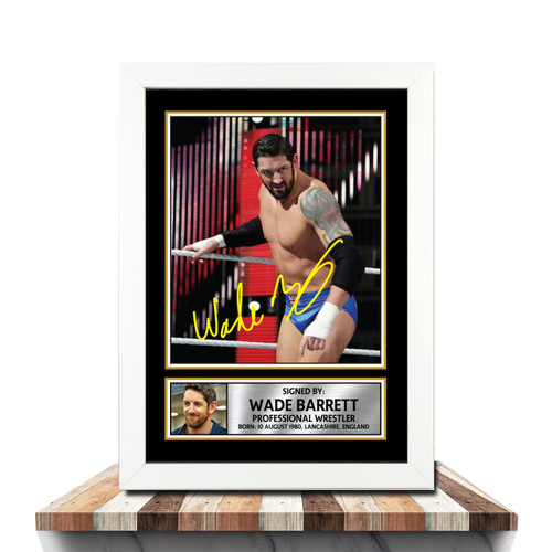 Wade Barrett Wrestling printed autograph poster print