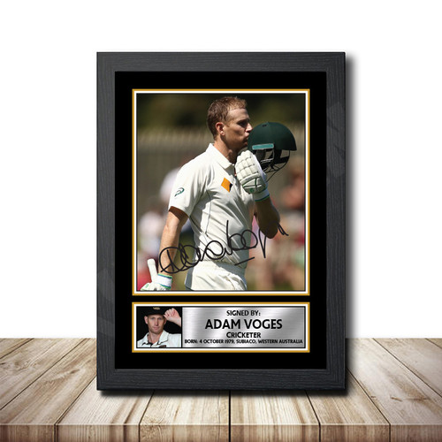 Adam Voges Cricketer printed autograph poster print