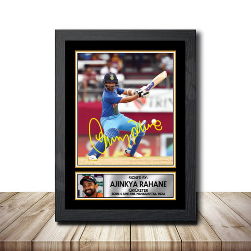 Ajinkya Rahane Cricketer printed autograph poster print