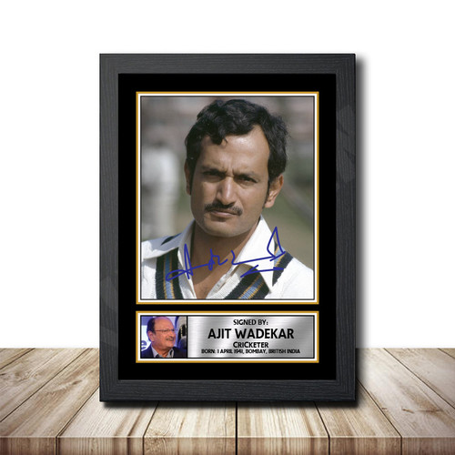 Ajit Wadekar Cricketer printed autograph poster print