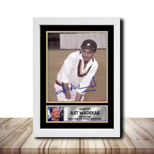 Ajit Wadekar Cricketer printed autograph poster print