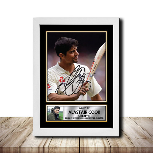 Alastair Cook Cricketer printed autograph poster print