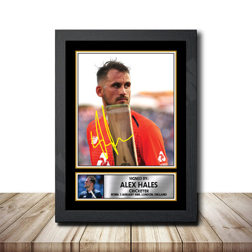 Alex Hales Cricketer printed autograph poster print