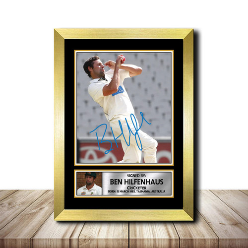 Ben Hilfenhaus Cricketer printed autograph poster print - view 2