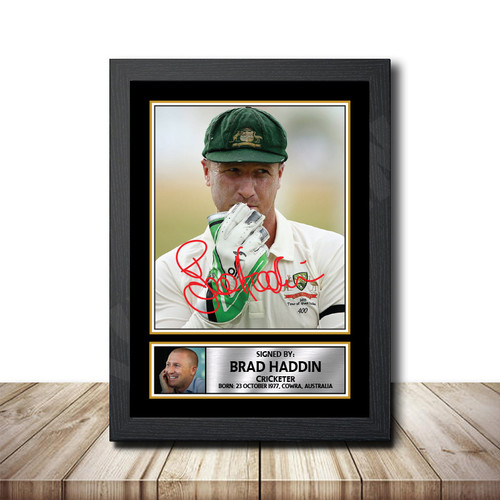 Brad Haddin Cricketer printed autograph poster print