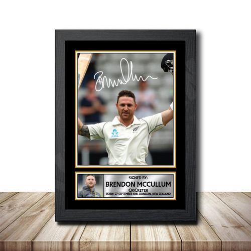 Brendon McCullum Cricketer printed autograph poster print
