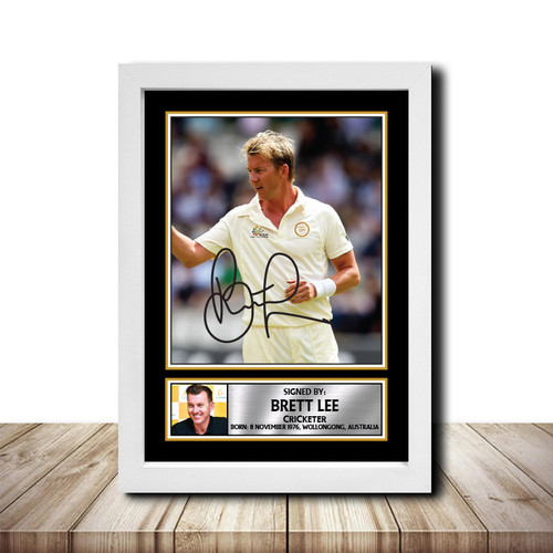 Brett Lee Cricketer printed autograph poster print