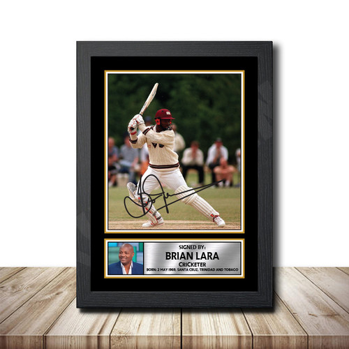 Brian Lara Cricketer printed autograph poster print