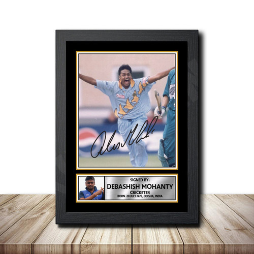 Debasis Mohanty Cricketer printed autograph poster print