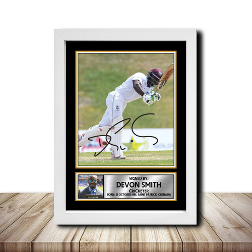 Devon Smith Cricketer printed autograph poster print
