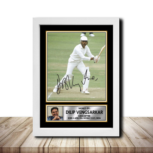 Dilip Vengsarkar Cricketer printed autograph poster print