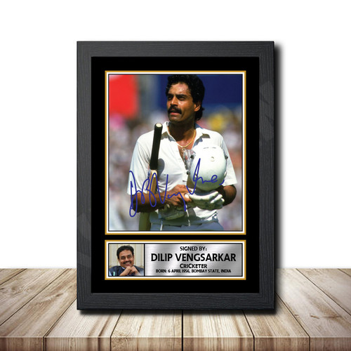 Dilip Vengsarkar Cricketer printed autograph poster print