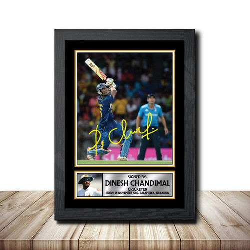 Dinesh Chandimal Cricketer printed autograph poster print