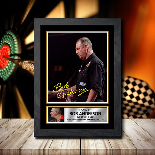 Bob Anderson Action Shot Edition printed autograph poster print