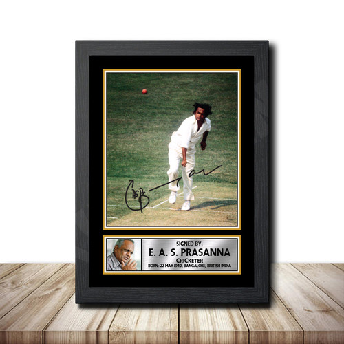 E.A.S. Prasanna Cricketer printed autograph poster print