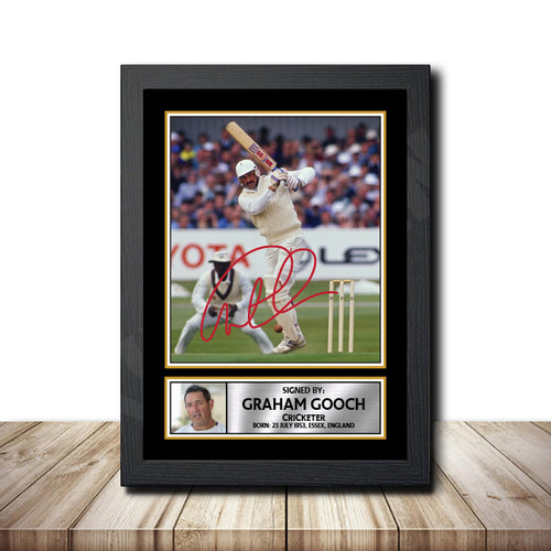 Graham Gooch Cricketer printed autograph poster print