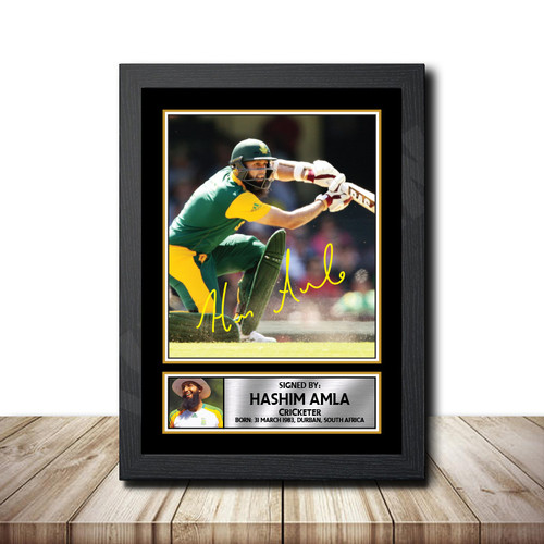 Hashim Amla Cricketer printed autograph poster print