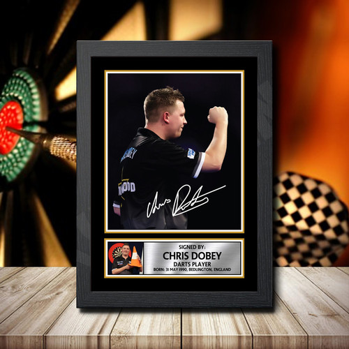 Chris Dobey printed autograph poster print