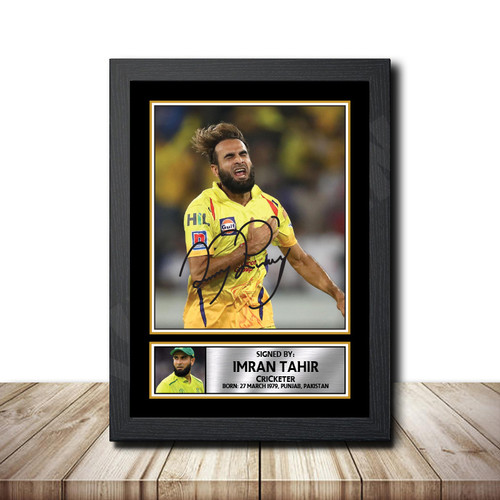 Imran Tahir Cricketer printed autograph poster print