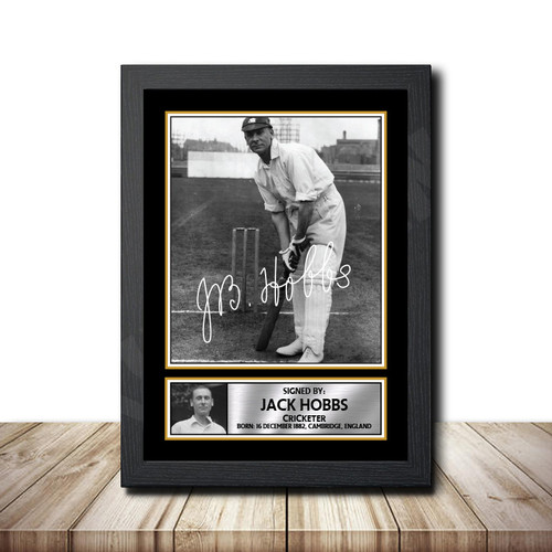Jack Hobbs Cricketer printed autograph poster print