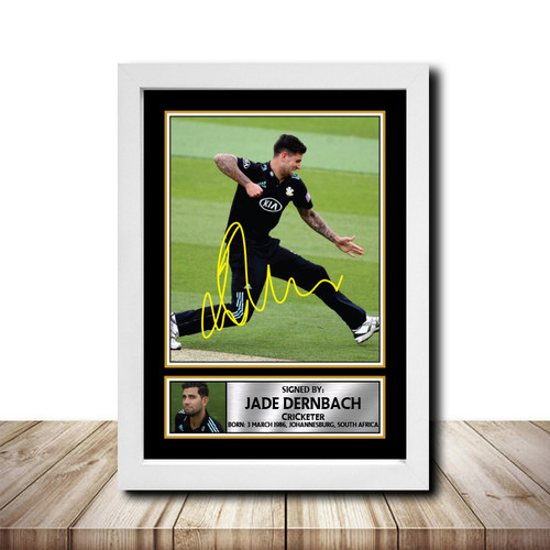 Jade Dernbach Cricketer printed autograph poster print