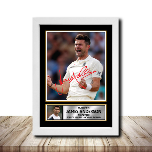 James Anderson Cricketer printed autograph poster print