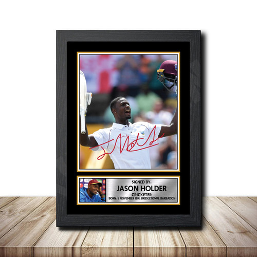 Jason Holder Cricketer printed autograph poster print