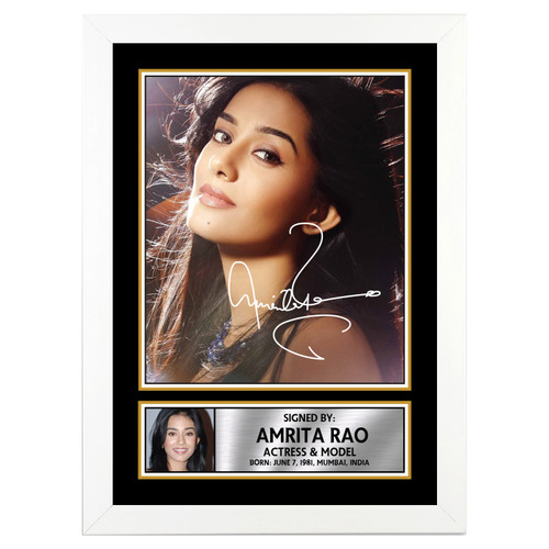 Amrita Rao Bollywood Printed Autograph Poster Print Photo Signature Gift