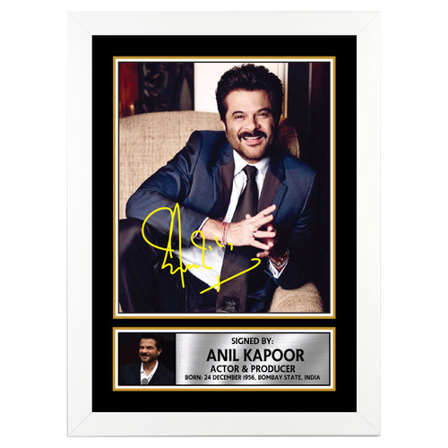 Anil Kapoor Bollywood Printed Autograph Poster Print Photo Signature Gift