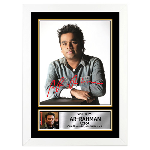 Ar Rahman Bollywood printed autograph poster print