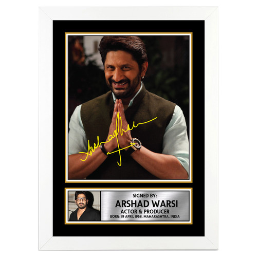 Arshad Warsi Bollywood printed autograph poster print