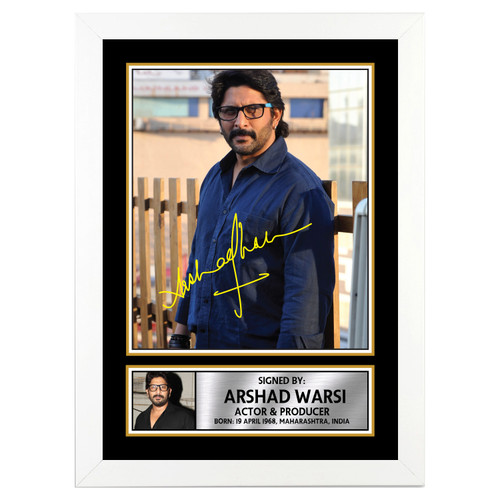 Arshad Warsi Bollywood printed autograph poster print